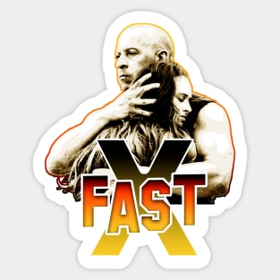 FAST X vin diesel fan works graphic design by ironpalette ( Fast 10 ) Sticker